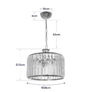 glo-203-0094-203_0094_10 GLOBOSTAR® GLAMOROUS 203-0094 ΚΛΑΣΙΚΟ ΚΡΕΜΑΣΤΟ ΦΩΤΙΣΤΙΚΟ ΚΡΥΣΤΑΛΛΑ ΤΡΙΦΩΤΟ 3 X E27 IP20 ΧΡΥΣΟ ΜΕΤΑΛΛΟ ΜΕ ΔΙΑΦΑΝΟ ΚΡΥΣΤΑΛΛΟ - Μ28 X Π28 X Υ21.5CM