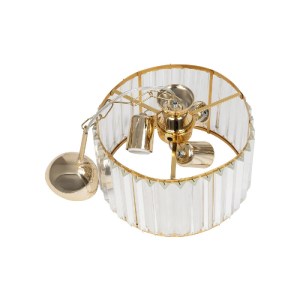 glo-203-0094-203_0094_9 GLOBOSTAR® GLAMOROUS 203-0094 ΚΛΑΣΙΚΟ ΚΡΕΜΑΣΤΟ ΦΩΤΙΣΤΙΚΟ ΚΡΥΣΤΑΛΛΑ ΤΡΙΦΩΤΟ 3 X E27 IP20 ΧΡΥΣΟ ΜΕΤΑΛΛΟ ΜΕ ΔΙΑΦΑΝΟ ΚΡΥΣΤΑΛΛΟ - Μ28 X Π28 X Υ21.5CM