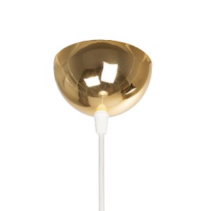 glo-203-0098-203_0098_8 GLOBOSTAR® MARBLE 203-0098 ΜΟΝΤΕΡΝΟ ΚΡΕΜΑΣΤΟ ΦΩΤΙΣΤΙΚΟ ΚΑΜΠΑΝΑ ΜΟΝΟΦΩΤΟ 1 X E27 IP20 ΛΕΥΚΟ & ΧΡΥΣΟ ΠΛΑΣΤΙΚΟ - Μ30 X Π30 X Υ20CM