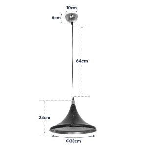 glo-203-0099-203_0099_10 GLOBOSTAR® MARBLE 203-0099 ΜΟΝΤΕΡΝΟ ΚΡΕΜΑΣΤΟ ΦΩΤΙΣΤΙΚΟ ΚΑΜΠΑΝΑ ΜΟΝΟΦΩΤΟ 1 X E27 IP20 ΜΑΥΡΟ & ΧΡΥΣΟ ΠΛΑΣΤΙΚΟ - Μ30 X Π30 X Υ20CM