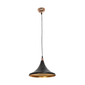 glo-203-0099-203_0099_3 GLOBOSTAR® MARBLE 203-0099 ΜΟΝΤΕΡΝΟ ΚΡΕΜΑΣΤΟ ΦΩΤΙΣΤΙΚΟ ΚΑΜΠΑΝΑ ΜΟΝΟΦΩΤΟ 1 X E27 IP20 ΜΑΥΡΟ & ΧΡΥΣΟ ΠΛΑΣΤΙΚΟ - Μ30 X Π30 X Υ20CM