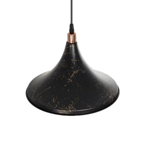 glo-203-0099-203_0099_6 GLOBOSTAR® MARBLE 203-0099 ΜΟΝΤΕΡΝΟ ΚΡΕΜΑΣΤΟ ΦΩΤΙΣΤΙΚΟ ΚΑΜΠΑΝΑ ΜΟΝΟΦΩΤΟ 1 X E27 IP20 ΜΑΥΡΟ & ΧΡΥΣΟ ΠΛΑΣΤΙΚΟ - Μ30 X Π30 X Υ20CM