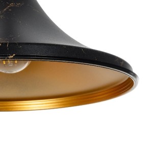 glo-203-0099-203_0099_7 GLOBOSTAR® MARBLE 203-0099 ΜΟΝΤΕΡΝΟ ΚΡΕΜΑΣΤΟ ΦΩΤΙΣΤΙΚΟ ΚΑΜΠΑΝΑ ΜΟΝΟΦΩΤΟ 1 X E27 IP20 ΜΑΥΡΟ & ΧΡΥΣΟ ΠΛΑΣΤΙΚΟ - Μ30 X Π30 X Υ20CM