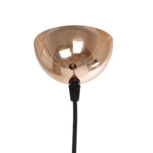 glo-203-0099-203_0099_8 GLOBOSTAR® MARBLE 203-0099 ΜΟΝΤΕΡΝΟ ΚΡΕΜΑΣΤΟ ΦΩΤΙΣΤΙΚΟ ΚΑΜΠΑΝΑ ΜΟΝΟΦΩΤΟ 1 X E27 IP20 ΜΑΥΡΟ & ΧΡΥΣΟ ΠΛΑΣΤΙΚΟ - Μ30 X Π30 X Υ20CM