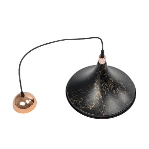 glo-203-0099-203_0099_9 GLOBOSTAR® MARBLE 203-0099 ΜΟΝΤΕΡΝΟ ΚΡΕΜΑΣΤΟ ΦΩΤΙΣΤΙΚΟ ΚΑΜΠΑΝΑ ΜΟΝΟΦΩΤΟ 1 X E27 IP20 ΜΑΥΡΟ & ΧΡΥΣΟ ΠΛΑΣΤΙΚΟ - Μ30 X Π30 X Υ20CM