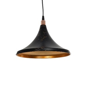 glo-203-0099-cd25c0_203_0099_0 GLOBOSTAR® MARBLE 203-0099 ΜΟΝΤΕΡΝΟ ΚΡΕΜΑΣΤΟ ΦΩΤΙΣΤΙΚΟ ΚΑΜΠΑΝΑ ΜΟΝΟΦΩΤΟ 1 X E27 IP20 ΜΑΥΡΟ & ΧΡΥΣΟ ΠΛΑΣΤΙΚΟ - Μ30 X Π30 X Υ20CM