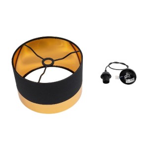 glo-203-0100-203_0100_10 GLOBOSTAR® ZYKLUS 203-0100 ΜΟΝΤΕΡΝΟ ΚΡΕΜΑΣΤΟ ΦΩΤΙΣΤΙΚΟ ΚΑΠΕΛΟ ΜΟΝΟΦΩΤΟ 1 X E27 IP20 ΜΑΥΡΟ ΥΦΑΣΜΑ ΜΕ ΧΡΥΣΟ ΜΕΤΑΛΛΟ - Μ36 X Π36 X Υ25CM