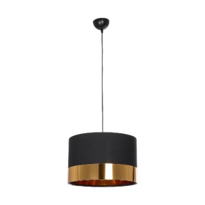 glo-203-0100-203_0100_3 GLOBOSTAR® ZYKLUS 203-0100 ΜΟΝΤΕΡΝΟ ΚΡΕΜΑΣΤΟ ΦΩΤΙΣΤΙΚΟ ΚΑΠΕΛΟ ΜΟΝΟΦΩΤΟ 1 X E27 IP20 ΜΑΥΡΟ ΥΦΑΣΜΑ ΜΕ ΧΡΥΣΟ ΜΕΤΑΛΛΟ - Μ36 X Π36 X Υ25CM