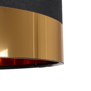 glo-203-0100-203_0100_7 GLOBOSTAR® ZYKLUS 203-0100 ΜΟΝΤΕΡΝΟ ΚΡΕΜΑΣΤΟ ΦΩΤΙΣΤΙΚΟ ΚΑΠΕΛΟ ΜΟΝΟΦΩΤΟ 1 X E27 IP20 ΜΑΥΡΟ ΥΦΑΣΜΑ ΜΕ ΧΡΥΣΟ ΜΕΤΑΛΛΟ - Μ36 X Π36 X Υ25CM