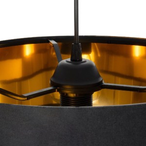 glo-203-0100-203_0100_8 GLOBOSTAR® ZYKLUS 203-0100 ΜΟΝΤΕΡΝΟ ΚΡΕΜΑΣΤΟ ΦΩΤΙΣΤΙΚΟ ΚΑΠΕΛΟ ΜΟΝΟΦΩΤΟ 1 X E27 IP20 ΜΑΥΡΟ ΥΦΑΣΜΑ ΜΕ ΧΡΥΣΟ ΜΕΤΑΛΛΟ - Μ36 X Π36 X Υ25CM