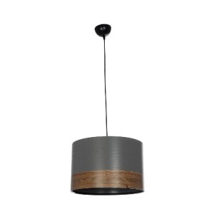 glo-203-0102-203_0102_3 GLOBOSTAR® ZYKLUS 203-0102 ΜΟΝΤΕΡΝΟ ΚΡΕΜΑΣΤΟ ΦΩΤΙΣΤΙΚΟ ΚΑΠΕΛΟ ΜΟΝΟΦΩΤΟ 1 X E27 IP20 ΓΚΡΙ & ΚΑΡΥΔΙ ΞΥΛΟ - Μ36 X Π36 X Υ25CM