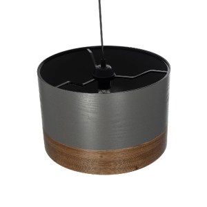 glo-203-0102-203_0102_6 GLOBOSTAR® ZYKLUS 203-0102 ΜΟΝΤΕΡΝΟ ΚΡΕΜΑΣΤΟ ΦΩΤΙΣΤΙΚΟ ΚΑΠΕΛΟ ΜΟΝΟΦΩΤΟ 1 X E27 IP20 ΓΚΡΙ & ΚΑΡΥΔΙ ΞΥΛΟ - Μ36 X Π36 X Υ25CM