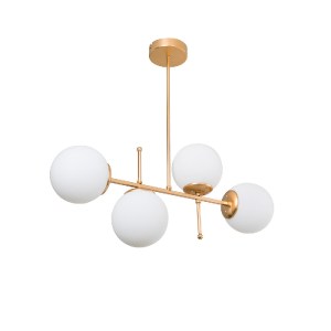 glo-203-0105-203_0105_0 GLOBOSTAR® GLOBUS 203-0105 ΜΟΝΤΕΡΝΟ ΦΩΤΙΣΤΙΚΟ ΟΡΟΦΗΣ ΡΑΓΑ ΠΟΛΥΦΩΤΟ 4 X E27 IP20 ΡΟΖ ΧΡΥΣΟ 