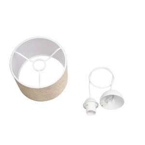 glo-203-0107-203_0107_10 GLOBOSTAR® BLAZE 203-0107 ΜΟΝΤΕΡΝΟ ΚΡΕΜΑΣΤΟ ΦΩΤΙΣΤΙΚΟ ΚΑΠΕΛΟ ΜΟΝΟΦΩΤΟ 1 X E27 IP20 ΜΠΕΖ ΥΦΑΣΜΑ - Μ22 X Π22 X Υ20CM