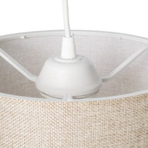 glo-203-0107-203_0107_8 GLOBOSTAR® BLAZE 203-0107 ΜΟΝΤΕΡΝΟ ΚΡΕΜΑΣΤΟ ΦΩΤΙΣΤΙΚΟ ΚΑΠΕΛΟ ΜΟΝΟΦΩΤΟ 1 X E27 IP20 ΜΠΕΖ ΥΦΑΣΜΑ - Μ22 X Π22 X Υ20CM