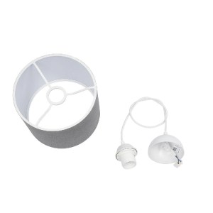 glo-203-0108-203_0108_10 GLOBOSTAR® BLAZE 203-0108 ΜΟΝΤΕΡΝΟ ΚΡΕΜΑΣΤΟ ΦΩΤΙΣΤΙΚΟ ΚΑΠΕΛΟ ΜΟΝΟΦΩΤΟ 1 X E27 IP20 ΓΚΡΙ ΥΦΑΣΜΑ - Μ22 X Π22 X Υ20CM