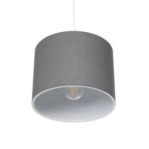 glo-203-0108-203_0108_5 GLOBOSTAR® BLAZE 203-0108 ΜΟΝΤΕΡΝΟ ΚΡΕΜΑΣΤΟ ΦΩΤΙΣΤΙΚΟ ΚΑΠΕΛΟ ΜΟΝΟΦΩΤΟ 1 X E27 IP20 ΓΚΡΙ ΥΦΑΣΜΑ - Μ22 X Π22 X Υ20CM