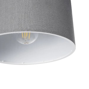 glo-203-0108-203_0108_7 GLOBOSTAR® BLAZE 203-0108 ΜΟΝΤΕΡΝΟ ΚΡΕΜΑΣΤΟ ΦΩΤΙΣΤΙΚΟ ΚΑΠΕΛΟ ΜΟΝΟΦΩΤΟ 1 X E27 IP20 ΓΚΡΙ ΥΦΑΣΜΑ - Μ22 X Π22 X Υ20CM