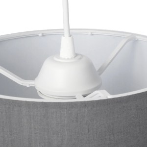glo-203-0108-203_0108_8 GLOBOSTAR® BLAZE 203-0108 ΜΟΝΤΕΡΝΟ ΚΡΕΜΑΣΤΟ ΦΩΤΙΣΤΙΚΟ ΚΑΠΕΛΟ ΜΟΝΟΦΩΤΟ 1 X E27 IP20 ΓΚΡΙ ΥΦΑΣΜΑ - Μ22 X Π22 X Υ20CM