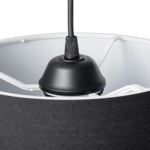 glo-203-0109-203_0109_8 GLOBOSTAR® BLAZE 203-0109 ΜΟΝΤΕΡΝΟ ΚΡΕΜΑΣΤΟ ΦΩΤΙΣΤΙΚΟ ΚΑΠΕΛΟ ΜΟΝΟΦΩΤΟ 1 X E27 IP20 ΜΑΥΡΟ ΥΦΑΣΜΑ - Μ22 X Π22 X Υ20CM