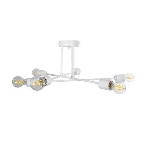 glo-203-0113-203_0113_3 GLOBOSTAR® SPIDI 203-0113 ΜΟΝΤΕΡΝΟ ΦΩΤΙΣΤΙΚΟ ΟΡΟΦΗΣ ΠΛΕΓΜΑ ΠΟΛΥΦΩΤΟ 6 X E27 IP20 ΛΕΥΚΟ ΜΕΤΑΛΛΟ - Μ61 X Π61 X Υ37CM