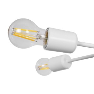 glo-203-0113-203_0113_6 GLOBOSTAR® SPIDI 203-0113 ΜΟΝΤΕΡΝΟ ΦΩΤΙΣΤΙΚΟ ΟΡΟΦΗΣ ΠΛΕΓΜΑ ΠΟΛΥΦΩΤΟ 6 X E27 IP20 ΛΕΥΚΟ ΜΕΤΑΛΛΟ - Μ61 X Π61 X Υ37CM
