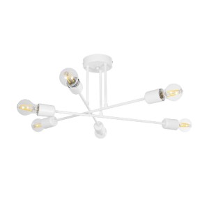 glo-203-0113-3d6168_203_0113_0 GLOBOSTAR® SPIDI 203-0113 ΜΟΝΤΕΡΝΟ ΦΩΤΙΣΤΙΚΟ ΟΡΟΦΗΣ ΠΛΕΓΜΑ ΠΟΛΥΦΩΤΟ 6 X E27 IP20 ΛΕΥΚΟ ΜΕΤΑΛΛΟ - Μ61 X Π61 X Υ37CM