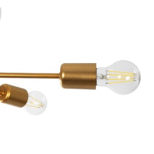 glo-203-0114-203_0114_6 GLOBOSTAR® SPIDI 203-0114 ΜΟΝΤΕΡΝΟ ΦΩΤΙΣΤΙΚΟ ΟΡΟΦΗΣ ΠΛΕΓΜΑ ΠΟΛΥΦΩΤΟ 6 X E27 IP20 ΡΟΖ ΧΡΥΣΟ ΜΕΤΑΛΛΟ - Μ61 X Π61 X Υ37CM