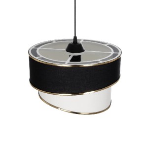 glo-203-0120-203_0120_6 GLOBOSTAR® SONIA 203-0120 ΜΟΝΤΕΡΝΟ ΚΡΕΜΑΣΤΟ ΦΩΤΙΣΤΙΚΟ ΚΑΠΕΛΟ ΜΟΝΟΦΩΤΟ 1 X E27 IP20 ΜΑΥΡΟ & ΜΠΕΖ ΥΦΑΣΜΑ ΜΕ ΧΡΥΣΗ ΛΕΠΤΟΜΕΡΕΙΑ - Μ30 X Π30 X Υ90 CM