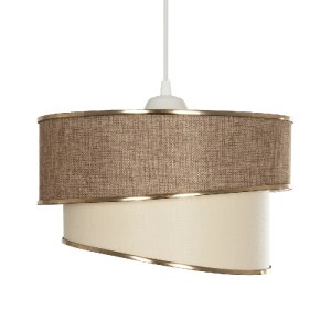 glo-203-0121-203_0121_4 GLOBOSTAR® SONIA 203-0121 ΜΟΝΤΕΡΝΟ ΚΡΕΜΑΣΤΟ ΦΩΤΙΣΤΙΚΟ ΚΑΠΕΛΟ ΜΟΝΟΦΩΤΟ 1 X E27 IP20 ΣΚΟΥΡΟ ΜΠΕΖ & ΜΠΕΖ ΥΦΑΣΜΑ ΜΕ ΧΡΥΣΗ ΛΕΠΤΟΜΕΡΕΙΑ - Μ30 X Π30 X Υ24 CM