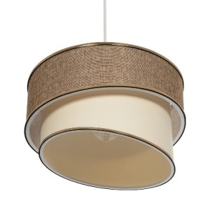 glo-203-0121-203_0121_5 GLOBOSTAR® SONIA 203-0121 ΜΟΝΤΕΡΝΟ ΚΡΕΜΑΣΤΟ ΦΩΤΙΣΤΙΚΟ ΚΑΠΕΛΟ ΜΟΝΟΦΩΤΟ 1 X E27 IP20 ΣΚΟΥΡΟ ΜΠΕΖ & ΜΠΕΖ ΥΦΑΣΜΑ ΜΕ ΧΡΥΣΗ ΛΕΠΤΟΜΕΡΕΙΑ - Μ30 X Π30 X Υ24 CM