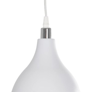 glo-203-0126-203_0126_8 GLOBOSTAR® RADE 203-0126 ΜΟΝΤΕΡΝΟ ΚΡΕΜΑΣΤΟ ΦΩΤΙΣΤΙΚΟ ΚΑΜΠΑΝΑ ΜΟΝΟΦΩΤΟ 1 X E27 IP20 ΛΕΥΚΟ ΜΕ ΑΣΗΜΙ ΠΛΑΣΤΙΚΟ - Μ17.5 X Π17.5 X Υ56CM