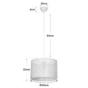 glo-203-0137-203_0137_10 GLOBOSTAR® CLAIRIE 203-0137 ΜΟΝΤΕΡΝΟ ΚΡΕΜΑΣΤΟ ΦΩΤΙΣΤΙΚΟ ΚΑΠΕΛΟ ΜΟΝΟΦΩΤΟ 1 X E27 IP20 ΛΕΥΚΟ ΥΦΑΣΜΑ - Μ30 X Π30 X Υ93CM