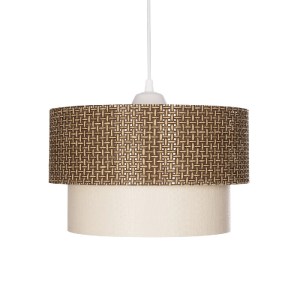 glo-203-0138-203_0138_4 GLOBOSTAR® SISSIE 203-0138 ΜΟΝΤΕΡΝΟ ΚΡΕΜΑΣΤΟ ΦΩΤΙΣΤΙΚΟ ΚΑΠΕΛΟ ΜΟΝΟΦΩΤΟ 1 X E27 IP20 ΚΑΦΕ & ΜΠΕΖ ΥΦΑΣΜΑ - Μ30 X Π30 X Υ93CM