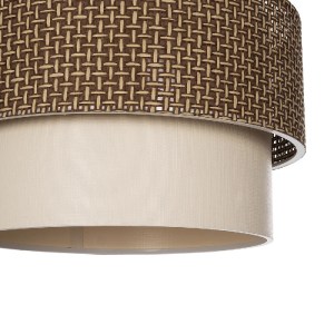 glo-203-0138-203_0138_7 GLOBOSTAR® SISSIE 203-0138 ΜΟΝΤΕΡΝΟ ΚΡΕΜΑΣΤΟ ΦΩΤΙΣΤΙΚΟ ΚΑΠΕΛΟ ΜΟΝΟΦΩΤΟ 1 X E27 IP20 ΚΑΦΕ & ΜΠΕΖ ΥΦΑΣΜΑ - Μ30 X Π30 X Υ93CM
