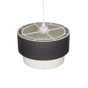 glo-203-0140-203_0140_6 GLOBOSTAR® SISSIE 203-0140 ΜΟΝΤΕΡΝΟ ΚΡΕΜΑΣΤΟ ΦΩΤΙΣΤΙΚΟ ΚΑΠΕΛΟ ΜΟΝΟΦΩΤΟ 1 X E27 IP20 ΓΚΡΙ & ΛΕΥΚΟ ΥΦΑΣΜΑ -Μ30 X Π30 X Υ93CM