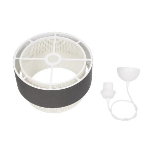 glo-203-0140-203_0140_9 GLOBOSTAR® SISSIE 203-0140 ΜΟΝΤΕΡΝΟ ΚΡΕΜΑΣΤΟ ΦΩΤΙΣΤΙΚΟ ΚΑΠΕΛΟ ΜΟΝΟΦΩΤΟ 1 X E27 IP20 ΓΚΡΙ & ΛΕΥΚΟ ΥΦΑΣΜΑ -Μ30 X Π30 X Υ93CM