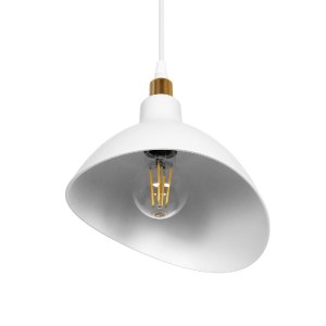 glo-203-0141-203_0141_5 GLOBOSTAR® RIVE 203-0141 ΜΟΝΤΕΡΝΟ ΚΡΕΜΑΣΤΟ ΦΩΤΙΣΤΙΚΟ ΚΑΜΠΑΝΑ ΜΟΝΟΦΩΤΟ 1 X E27 IP20 ΛΕΥΚΟ ΜΕ ΧΡΥΣΟ ΠΛΑΣΤΙΚΟ - Μ22 X Π22 X Υ83CM