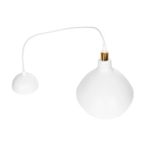 glo-203-0141-203_0141_9 GLOBOSTAR® RIVE 203-0141 ΜΟΝΤΕΡΝΟ ΚΡΕΜΑΣΤΟ ΦΩΤΙΣΤΙΚΟ ΚΑΜΠΑΝΑ ΜΟΝΟΦΩΤΟ 1 X E27 IP20 ΛΕΥΚΟ ΜΕ ΧΡΥΣΟ ΠΛΑΣΤΙΚΟ - Μ22 X Π22 X Υ83CM
