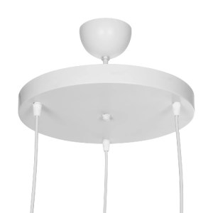 glo-203-0142-203_0142_8 GLOBOSTAR® RIVE 203-0142 ΜΟΝΤΕΡΝΟ ΚΡΕΜΑΣΤΟ ΦΩΤΙΣΤΙΚΟ ΚΑΜΠΑΝΑ ΤΡΙΦΩΤΟ 3 X E27 IP20 ΛΕΥΚΟ ΜΕ ΧΡΥΣΟ ΠΛΑΣΤΙΚΟ - Μ45 X Π45 X Υ80CM