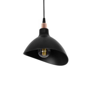 glo-203-0143-11346d_203_0143_0 GLOBOSTAR® RIVE 203-0143 ΜΟΝΤΕΡΝΟ ΚΡΕΜΑΣΤΟ ΦΩΤΙΣΤΙΚΟ ΚΑΜΠΑΝΑ ΜΟΝΟΦΩΤΟ 1 X E27 IP20 ΜΑΥΡΟ ΜΕ ΧΡΥΣΟ ΠΛΑΣΤΙΚΟ - Μ22 X Π22 X Υ83CM