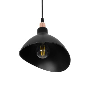 glo-203-0143-203_0143_5 GLOBOSTAR® RIVE 203-0143 ΜΟΝΤΕΡΝΟ ΚΡΕΜΑΣΤΟ ΦΩΤΙΣΤΙΚΟ ΚΑΜΠΑΝΑ ΜΟΝΟΦΩΤΟ 1 X E27 IP20 ΜΑΥΡΟ ΜΕ ΧΡΥΣΟ ΠΛΑΣΤΙΚΟ - Μ22 X Π22 X Υ83CM