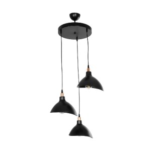 glo-203-0144-203_0144_3 GLOBOSTAR® RIVE 203-0144 ΜΟΝΤΕΡΝΟ ΚΡΕΜΑΣΤΟ ΦΩΤΙΣΤΙΚΟ ΚΑΜΠΑΝΑ ΤΡΙΦΩΤΟ 3 X E27 IP20 ΜΑΥΡΟ ΜΕ ΧΡΥΣΟ ΠΛΑΣΤΙΚΟ - Μ45 X Π45 X Υ80CM