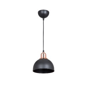 glo-203-0145-203_0145_0 GLOBOSTAR® ΗUT 203-0145 ΜΟΝΤΕΡΝΟ ΚΡΕΜΑΣΤΟ ΦΩΤΙΣΤΙΚΟ ΚΑΜΠΑΝΑ ΜΟΝΟΦΩΤΟ 1 X E27 IP20 ΜΑΥΡΟ ΜΕ