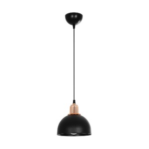 glo-203-0145-203_0145_3 GLOBOSTAR® ΗUT 203-0145 ΜΟΝΤΕΡΝΟ ΚΡΕΜΑΣΤΟ ΦΩΤΙΣΤΙΚΟ ΚΑΜΠΑΝΑ ΜΟΝΟΦΩΤΟ 1 X E27 IP20 ΜΑΥΡΟ ΜΕ ΧΡΥΣΟ ΠΛΑΣΤΙΚΟ - Μ17.5 X Π17.5 X Υ80CM