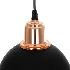 glo-203-0145-203_0145_7 GLOBOSTAR® ΗUT 203-0145 ΜΟΝΤΕΡΝΟ ΚΡΕΜΑΣΤΟ ΦΩΤΙΣΤΙΚΟ ΚΑΜΠΑΝΑ ΜΟΝΟΦΩΤΟ 1 X E27 IP20 ΜΑΥΡΟ ΜΕ ΧΡΥΣΟ ΠΛΑΣΤΙΚΟ - Μ17.5 X Π17.5 X Υ80CM