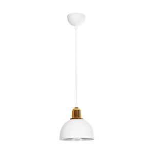 glo-203-0147-203_0147_3 GLOBOSTAR® ΗUT 203-0147 ΜΟΝΤΕΡΝΟ ΚΡΕΜΑΣΤΟ ΦΩΤΙΣΤΙΚΟ ΚΑΜΠΑΝΑ ΜΟΝΟΦΩΤΟ 1 X E27 IP20 ΛΕΥΚΟ ΜΕ ΧΡΥΣΟ ΠΛΑΣΤΙΚΟ - Μ17.5 X Π17.5 X Υ80CM