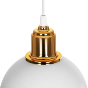 glo-203-0147-203_0147_7 GLOBOSTAR® ΗUT 203-0147 ΜΟΝΤΕΡΝΟ ΚΡΕΜΑΣΤΟ ΦΩΤΙΣΤΙΚΟ ΚΑΜΠΑΝΑ ΜΟΝΟΦΩΤΟ 1 X E27 IP20 ΛΕΥΚΟ ΜΕ ΧΡΥΣΟ ΠΛΑΣΤΙΚΟ - Μ17.5 X Π17.5 X Υ80CM