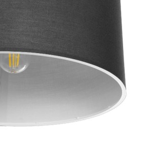 glo-203-0158-203_0158_5 GLOBOSTAR® CILIO 203-0158 ΜΟΝΤΕΡΝΟ ΦΩΤΙΣΤΙΚΟ ΟΡΟΦΗΣ ΚΑΠΕΛΟ ΜΟΝΟΦΩΤΟ 1 X E27 IP20 ΓΚΡΙ ΥΦΑΣΜΑ - Μ38 X Π30 X Υ21CM