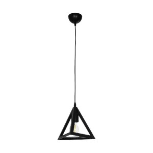 glo-203-0159-203_0159_3 GLOBOSTAR® TRIANGLE 203-0159 ΜΟΝΤΕΡΝΟ ΚΡΕΜΑΣΤΟ ΦΩΤΙΣΤΙΚΟ ΚΑΜΠΑΝΑ ΜΟΝΟΦΩΤΟ 1 X E27 IP20 ΜΑΥΡΟ ΠΛΑΣΤΙΚΟ - Μ24 X Π24 X Υ86CM